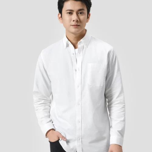 Áo Sơ Mi Dài Tay Essentials Cotton